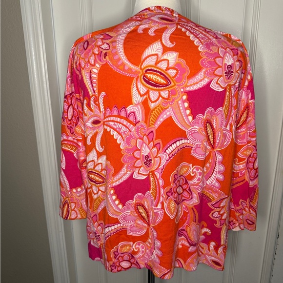Talbots Floral Print Sweater - Size Large - Picture 4 of 6